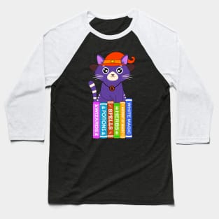 Cute Wizard Kawaii Cat Baseball T-Shirt